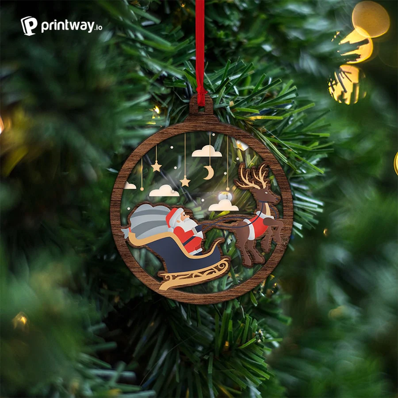 2 Layered Wooden Ornament