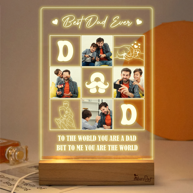 Custom 3D Led Light Wooden Base