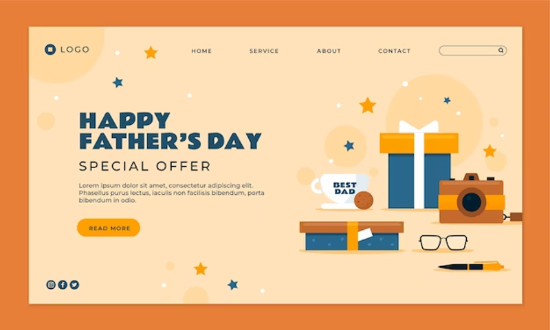 father's day landing page