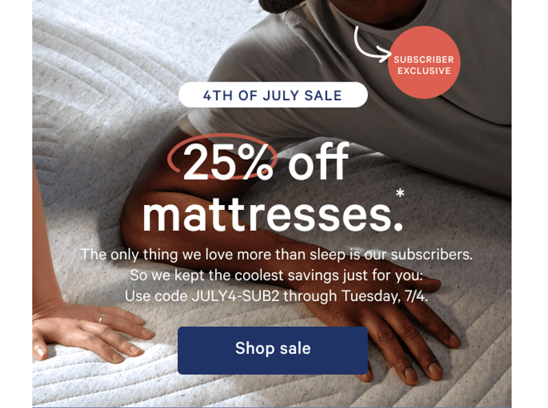 Casper 4th of july offer examples
