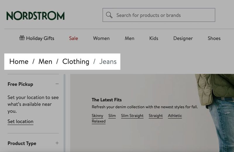 breadcrumbs example