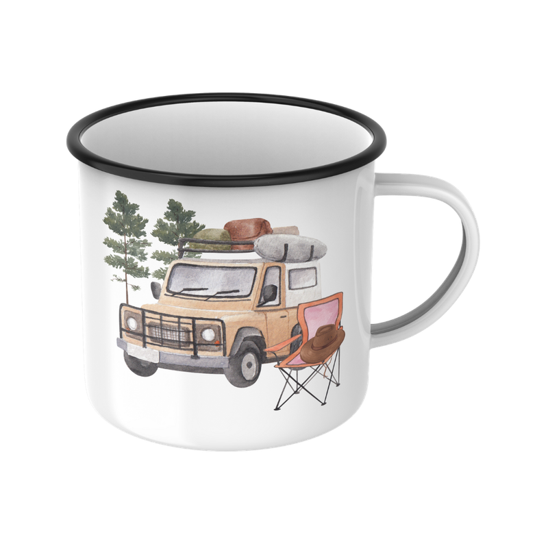 summer enamel mug