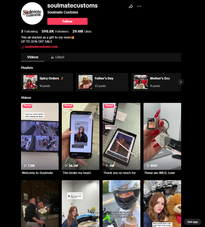 soulmate customs tiktok shop