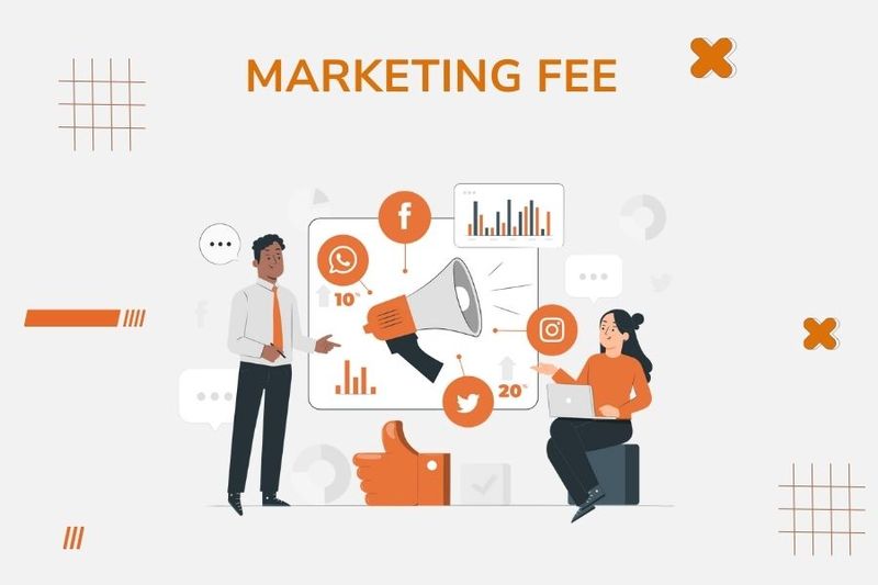 marketing fee in total print on demand cost