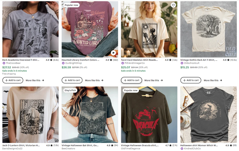 Halloween Dark Academia Etsy