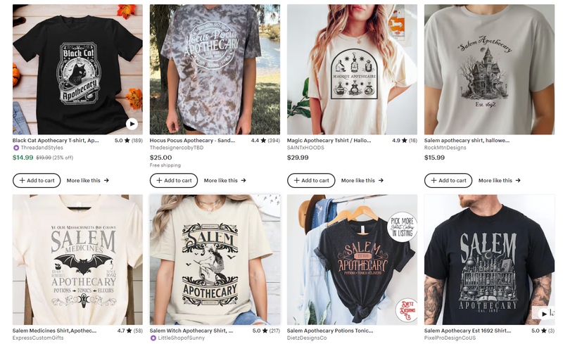 Halloween Apothecary Etsy