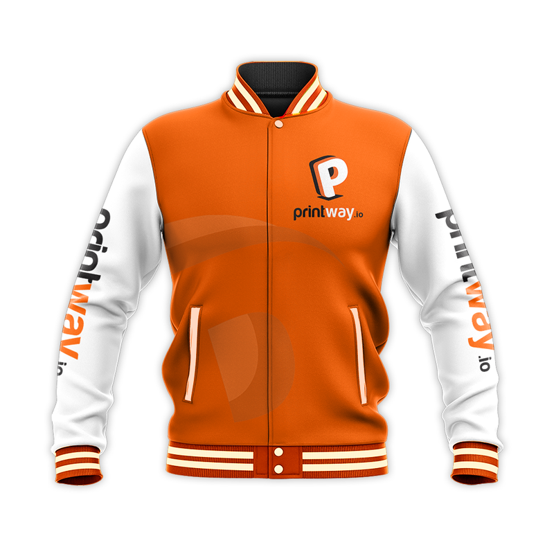 【PERSTEP】23FW★ Becoming Varsity Jacket Sp5der Leather Varsity Jacket Orange Men's - FW23 - US