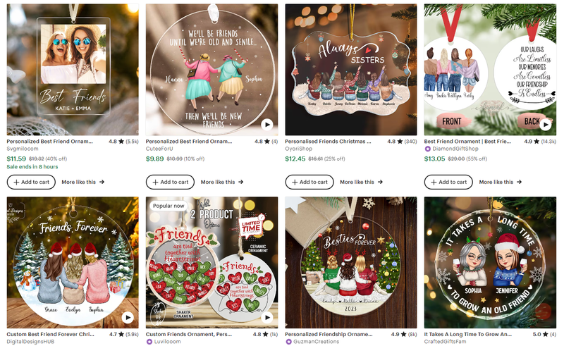 bestie niche for ornaments
