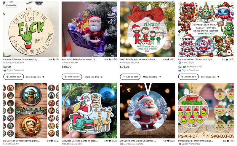 cartoon character niche for ornaments