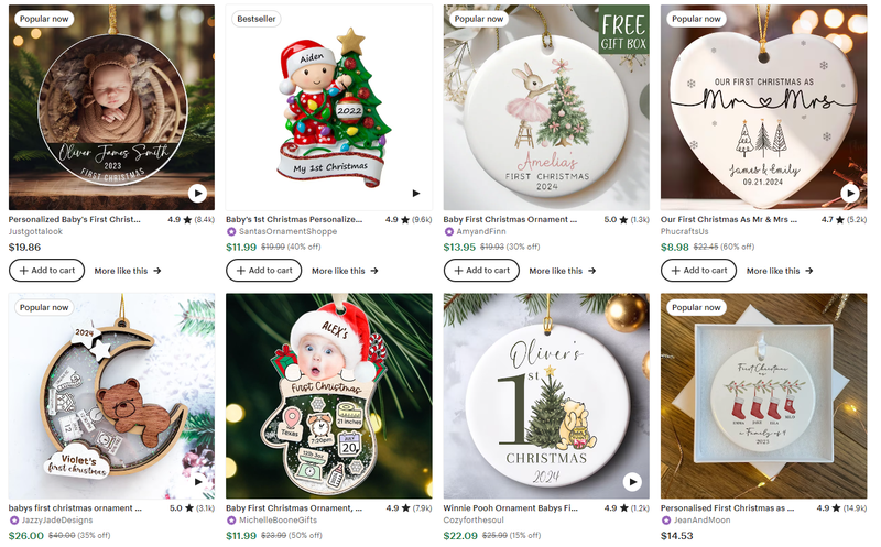 1st christmas and celebration niche for ornament