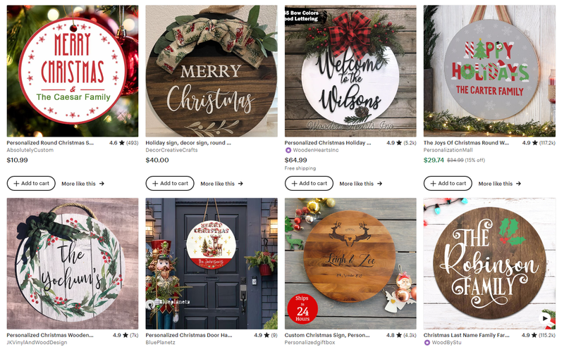 Christmas hanging sign