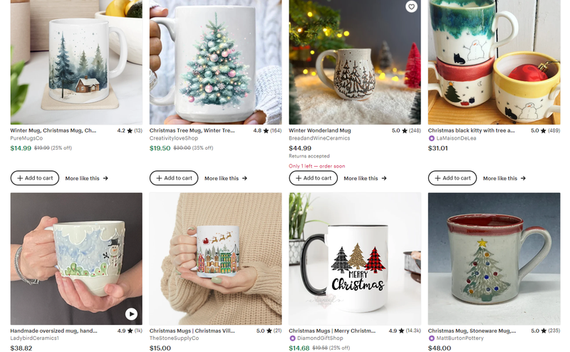 Christmas ceramic mug