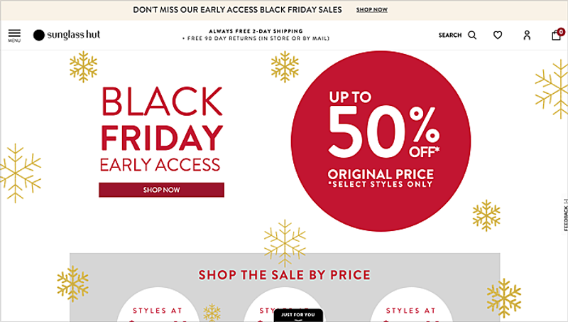 Black Friday homepage