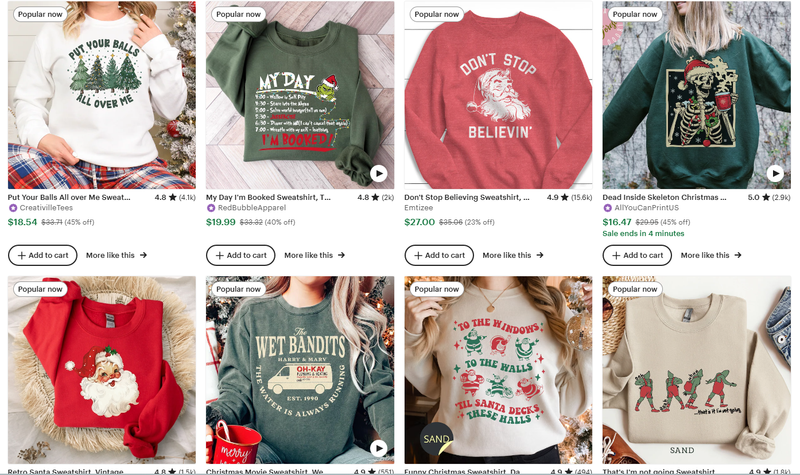 humorous christmas sweatshirt