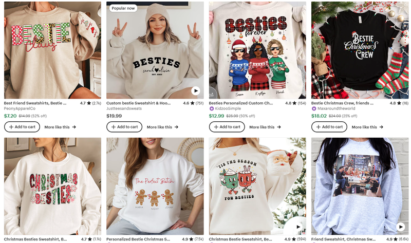 Bestie Christmas sweatshirt