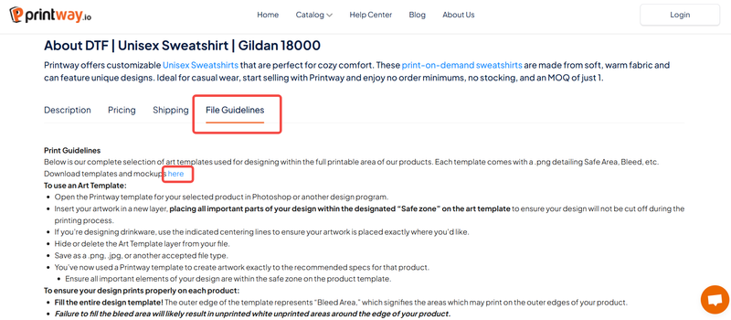 Printway file guideline