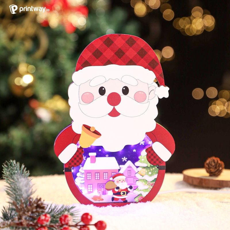 Christmas Wooden Lamp