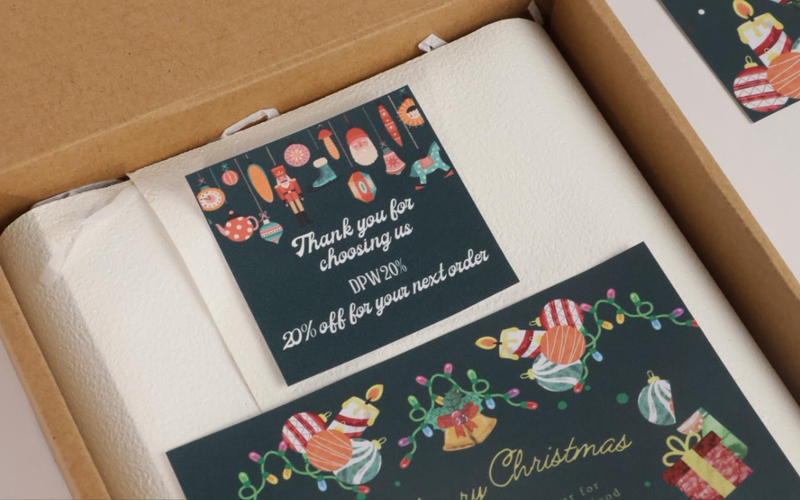 branded inserts and thank you cards