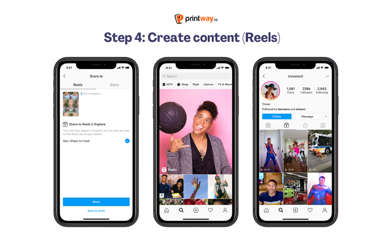 Step 4: Create content (Reels)