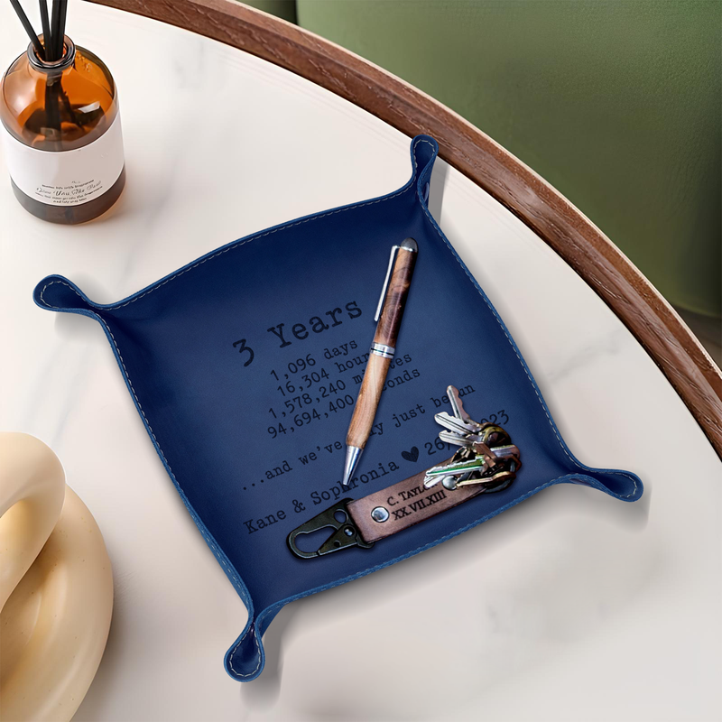 AOP Leather Tray