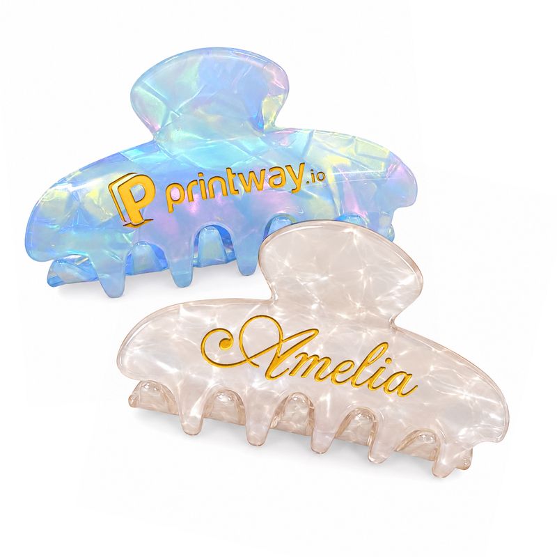 Engraved Hair Claw Clip
